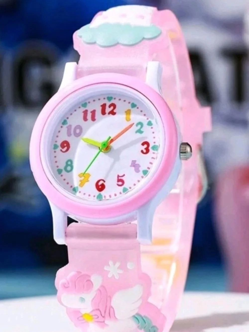 Kids Pink Unicorn Silicone Watch for Girls